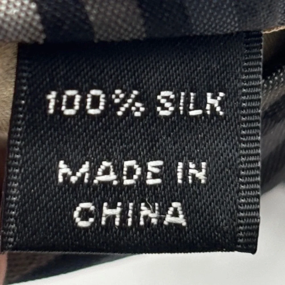 Jane Barnes Men's 100% Silk Necktie – Black Gray Silver Diagonal Stripe